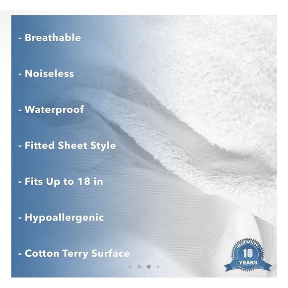 Templeton Premium Hypoallergenic Waterproof Mattress Protector  Twin size - Picture 4 of 7